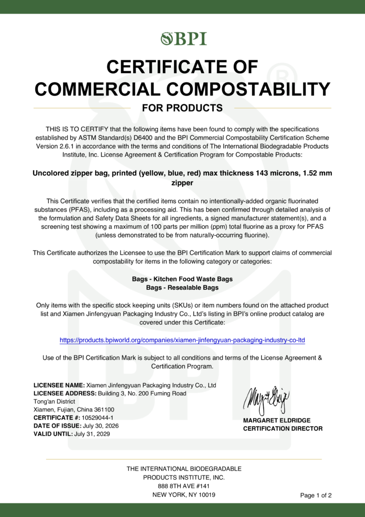 Certifications bpi certificate xiamen jinfengyu...y co., ltd 10529044 1 07 30 2026 1